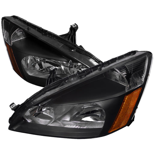 Spec-D 03-07 Honda Accord Crystal Housing Headlights - Black 2LH-ACD03JM-RS
