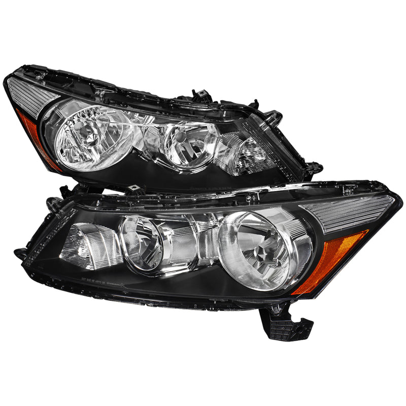 Spec-D 08-Up Honda Accord Crystal Housing Headlights 4 Door - Black 2LH-ACD084JM-RS