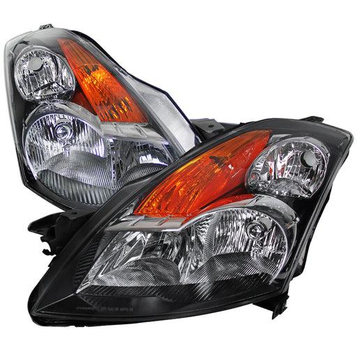 Spec-D 07-09 Nissan Altima Black Euro Headlights 2LH-ALT074JM-RS