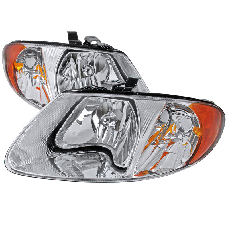 Spec-D 01-07 Dodge Caravan Euro Headlights Chrome Housing 2LH-CAR01-RS