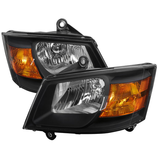 Spec-D 08-10 Dodge   Caravan Headlights- Black 2LH-CAR08JM-RS
