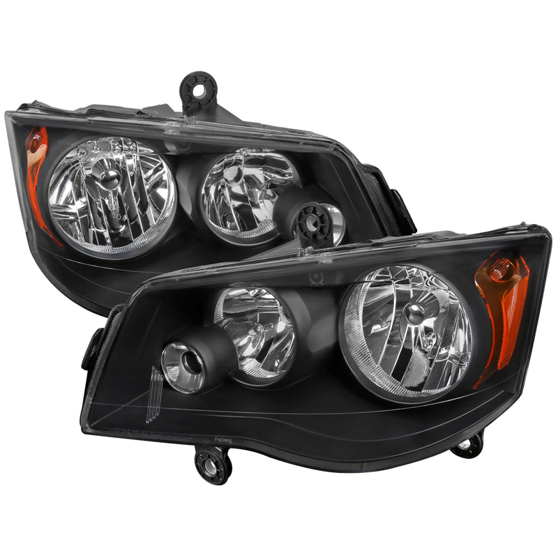 Spec-D 11-18 Dodge Caravan Headlights- Black 2LH-CAR11JM-RS
