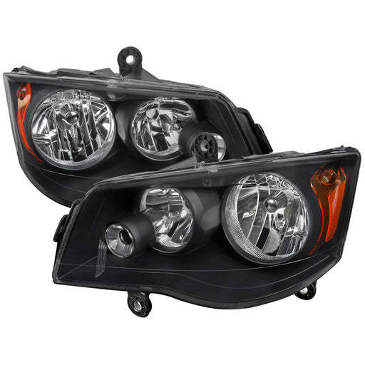 Spec-D 11-18 Dodge Caravan Headlights- Black 2LH-CAR11JM-RS