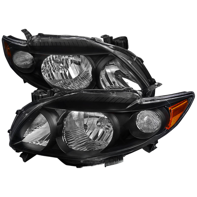 Spec-D 09-10 Toyota  Corolla  Euro Headlight Black Housing 2LH-COR09JM-RS