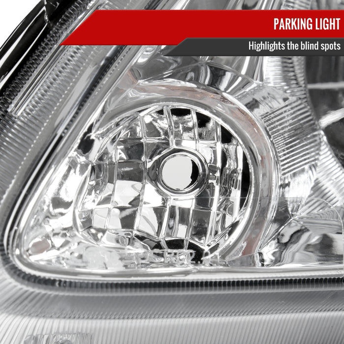 Spec-D 02-04 Honda Cr-V Headlights Chrome Housing Clear Lens - No Bulbs Included 2LH-CRV02-GO