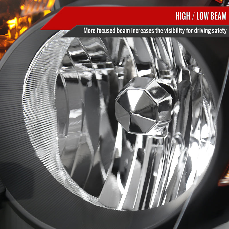 Spec-D 02-04 Honda Cr-V Headlights Matte Black Housing Clear Lens Japan Built Only - No Bulbs Included 2LH-CRV05JM-JP-GO
