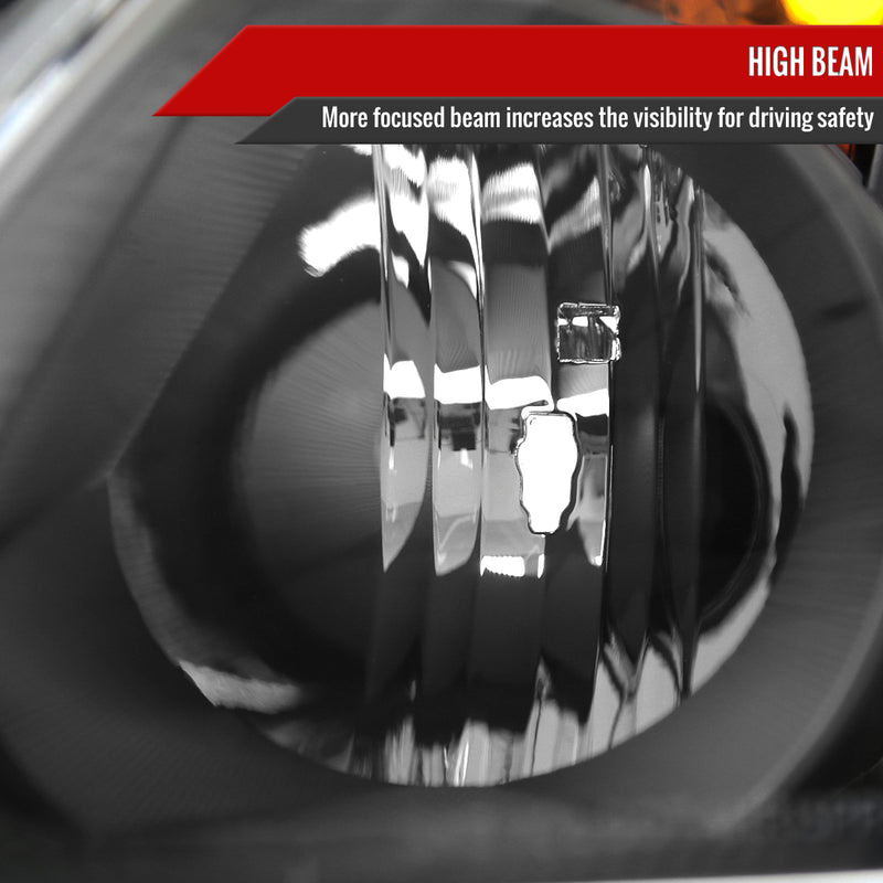 Spec-D 02-04 Honda Cr-V Headlights Matte Black Housing Clear Lens Japan Built Only - No Bulbs Included 2LH-CRV05JM-JP-GO