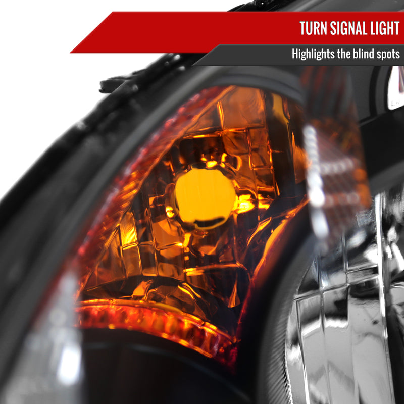 Spec-D 02-04 Honda Cr-V Headlights Matte Black Housing Clear Lens Japan Built Only - No Bulbs Included 2LH-CRV05JM-JP-GO