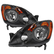 Spec-D 02-04 Honda Cr-V Headlights Matte Black Housing Clear Lens Japan Built Only - No Bulbs Included 2LH-CRV05JM-JP-GO
