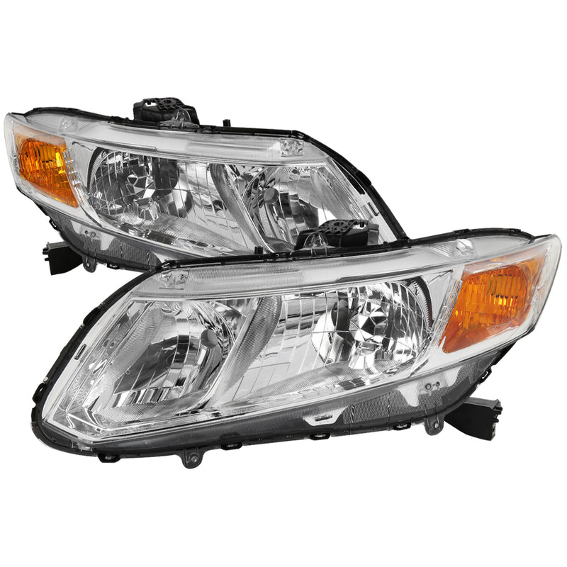 Spec-D 12-15 Honda  Civic Headlights- Chrome 2LH-CV12-RS