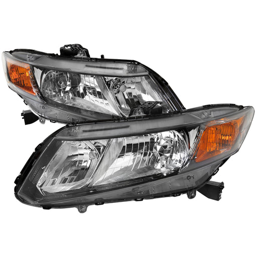 Spec-D 12-15 Honda  Civic Headlights- Black 2LH-CV12JM-RS