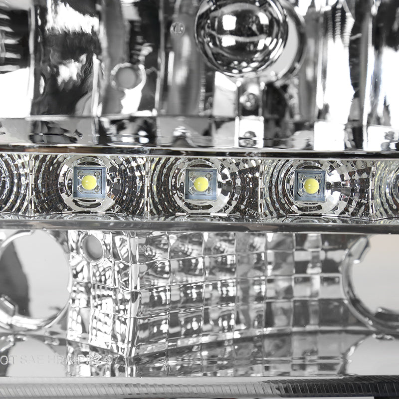 Spec-D 98-03 Dodge  Durango Chrome Headlight With Led 2LH-DAK97-RS