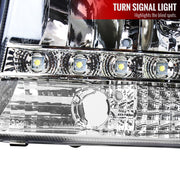 Spec-D 97-04 Dodge  Dakota  Chrome Headlight With Led 2LH-DAK97-RS