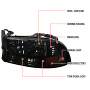 Spec-D 98-03 Dodge  Durango Smoked Headlight 2LH-DAK97G-ABM
