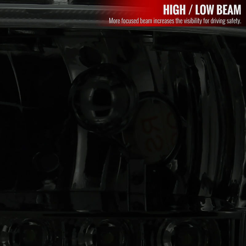 Spec-D 97-04 Dodge  Dakota  Smoked Headlight With Led 2LH-DAK97G-RS