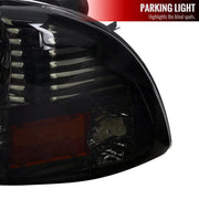 Spec-D 97-04 Dodge  Dakota  Smoked Headlight With Led 2LH-DAK97G-RS