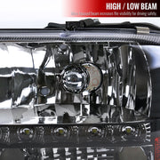 Spec-D 97-04 Dodge  Dakota  Black Headlight With Led 2LH-DAK97JM-RS