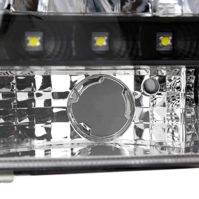 Spec-D 97-04 Dodge  Dakota  Black Headlight With Led 2LH-DAK97JM-RS