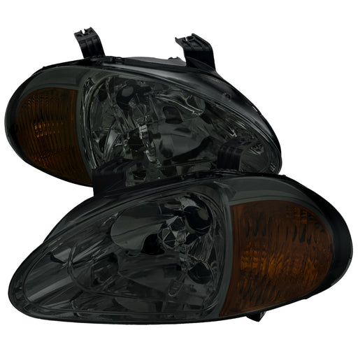 Spec-D 93-97 Honda Del Sol Euro Headlights Smoke Lens 2LH-DEL93G-EU