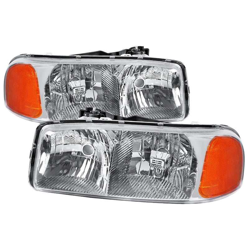 Spec-D 00-06 Gmc Denali Euro Headlights With Chrome Housing 2LH-DEN00-RS