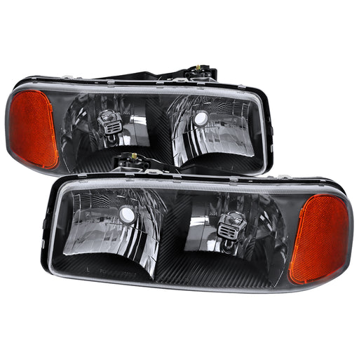 Spec-D 00-06 Gmc Yukon Black Euro Headlights 2LH-DEN00JM-RS