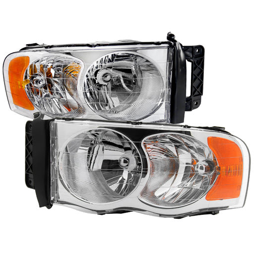 Spec-D 02-05 Dodge Ram Crystal Housing Headlights Chrome 2LH-DGP02-RS