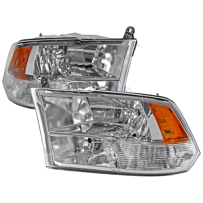 Spec-D 09-18 Dodge  Ram Quad Lamp Headlights Chrome 2LH-DGP09-Q-RS