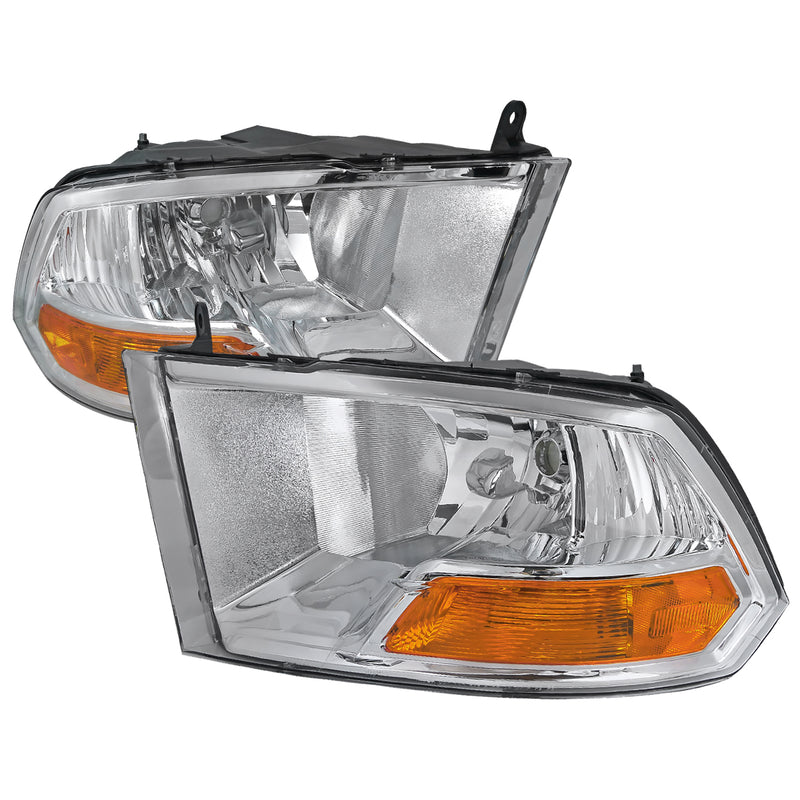 Spec-D 09-18 Dodge  Ram  Euro Headlight Chrome  2LH-DGP09-RS