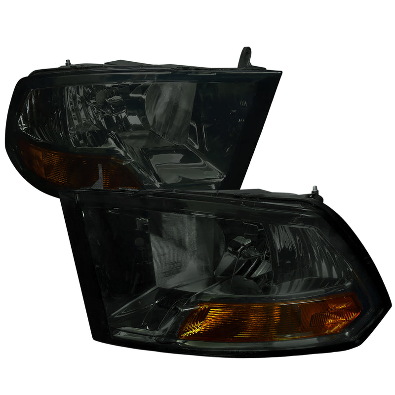 Spec-D 09-18 Dodge  Ram  Euro Headlight Smoke Lens  2LH-DGP09G-RS