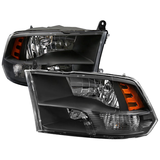 Spec-D 09-18 Dodge  Ram Quad Lamp Headlights Black 2LH-DGP09JM-Q-RS