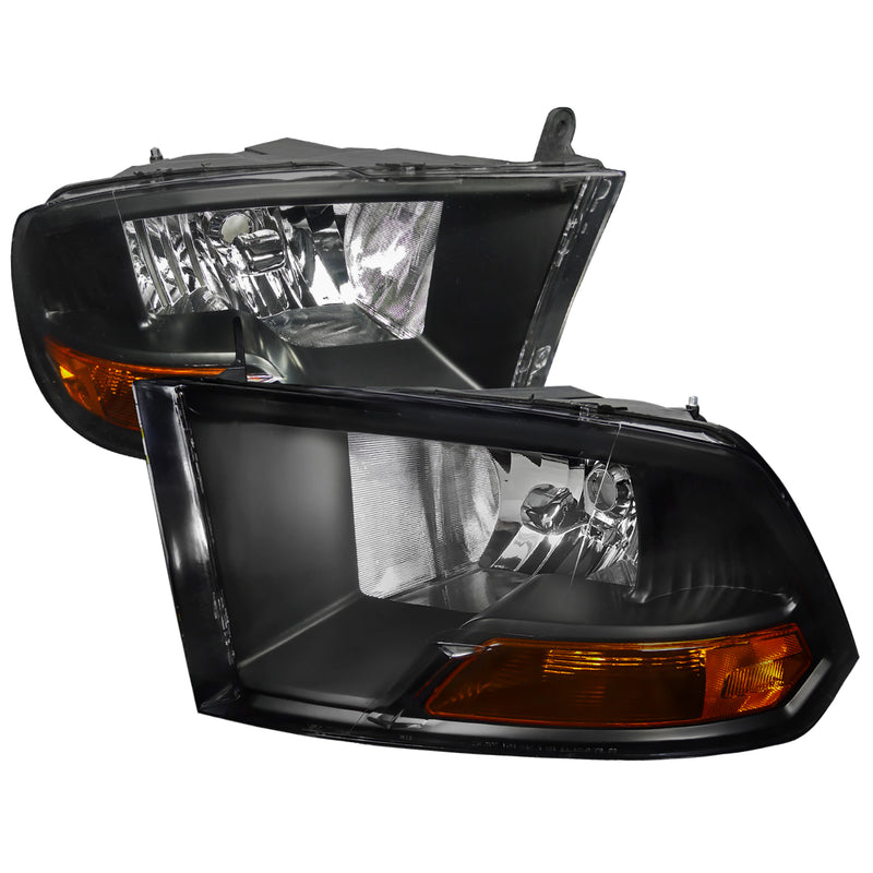 Spec-D 09-18 Dodge  Ram  Euro Headlight Black Housing 2LH-DGP09JM-RS