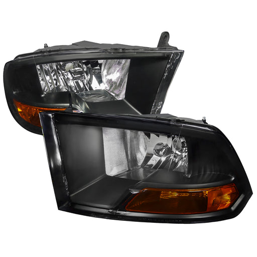 Spec-D 09-18 Dodge  Ram  Euro Headlight Black Housing 2LH-DGP09JM-RS