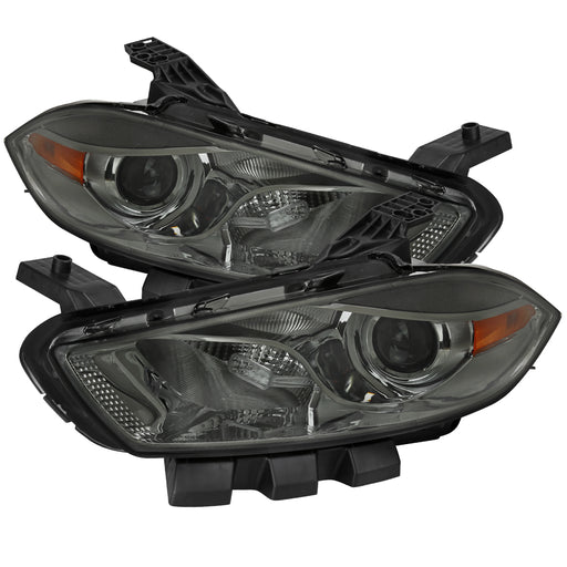Spec-D 13-16 Dodge Dart Oe Halogen Headlights With Chrome Housing And Smoked Lens 2LH-DRT13G-RS
