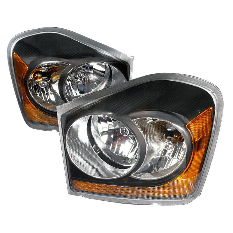 Spec-D 04-06 Doge Durango Crystal Housing Headlights Black 2LH-DUR04JM-KS