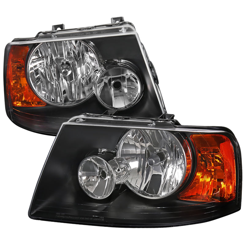Spec-D 03-06 Ford Expedition Euro Headlights - Black  2LH-EPED03JM-RS