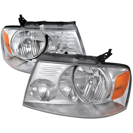 Spec-D 04-08 Ford F150 Crystal Housing Headlights Chrome 2LH-F15004-RS