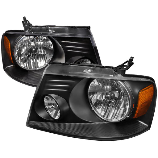 Spec-D 04-08 Ford F150 Crystal Housing Headlights Black 2LH-F15004JM-RS