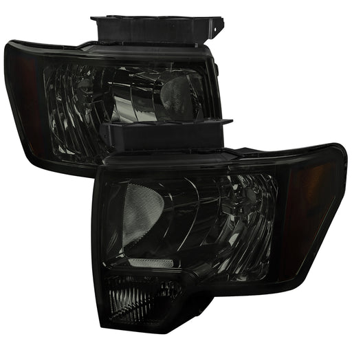 Spec-D 09-Up  Ford  F150  Euro Headlight Smoke Lens 2LH-F15009G-RS
