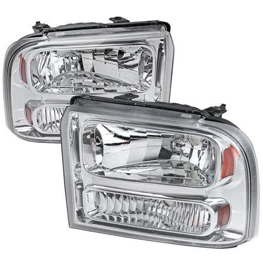 Spec-D 05-07 Ford F250 Chrome Euro Headlights 2LH-F25005-ABM