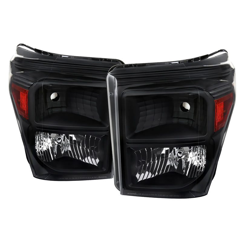Spec-D 11-16 Ford  F250 Headlights- Black 2LH-F25011JM-ABM