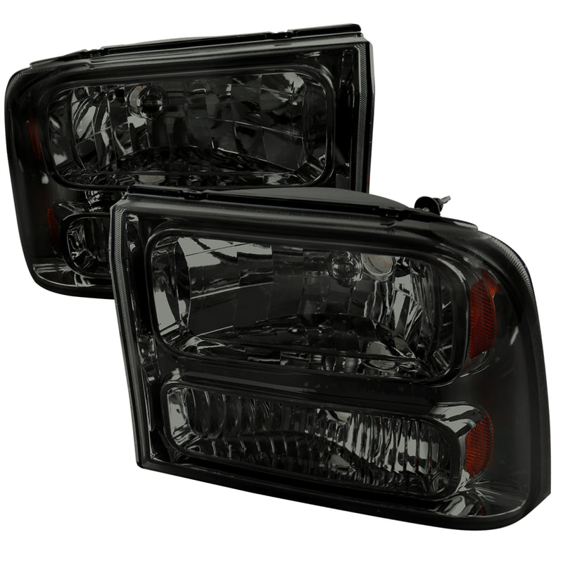 Spec-D 99-04 Ford F250 1 Piece Smoke Euro Headlights 2LH-F250991PCG-ABM
