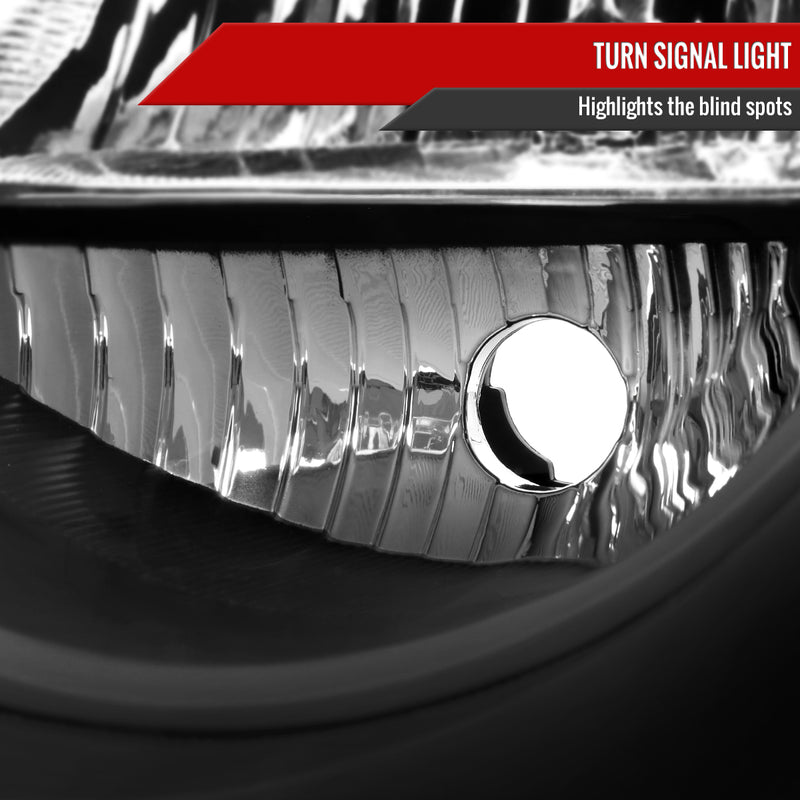 Spec-D 05-07 Jeep Grand Cherokee Headlights Black Housing Clear Lens With Amber Reflector - No Bulbs Included 2LH-GKEE05JM-GO