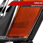 Spec-D 05-07 Jeep Grand Cherokee Headlights Black Housing Clear Lens With Amber Reflector - No Bulbs Included 2LH-GKEE05JM-GO