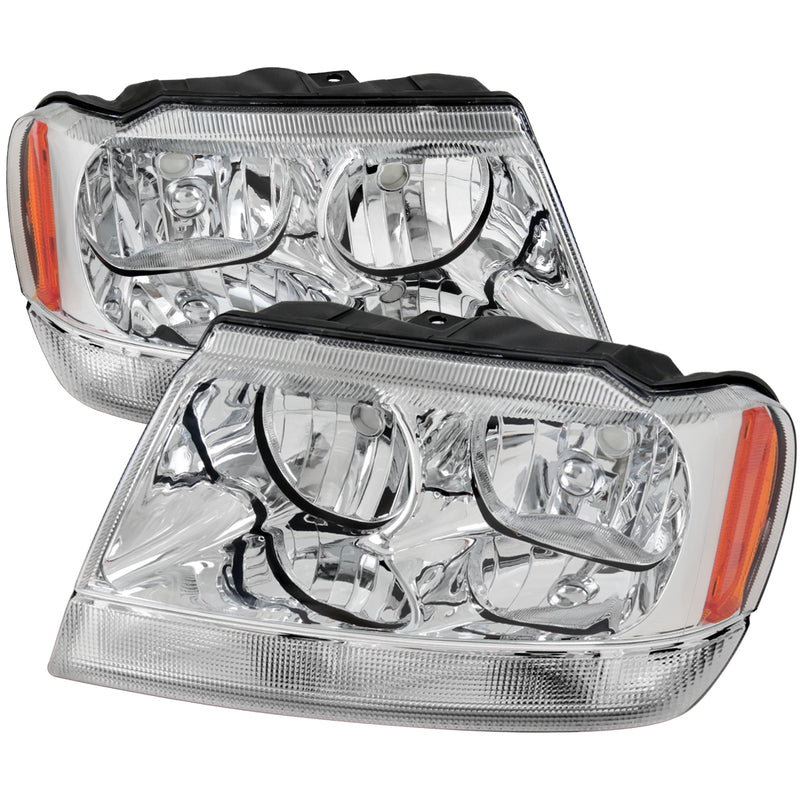 Spec-D 99-04 Jeep Cherokee Headlights- Chrome 2LH-GKEE99-ABM
