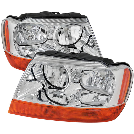 Spec-D 99-04 Jeep Cherokee Headlights- Chrome 2LH-GKEE99-V2-ABM