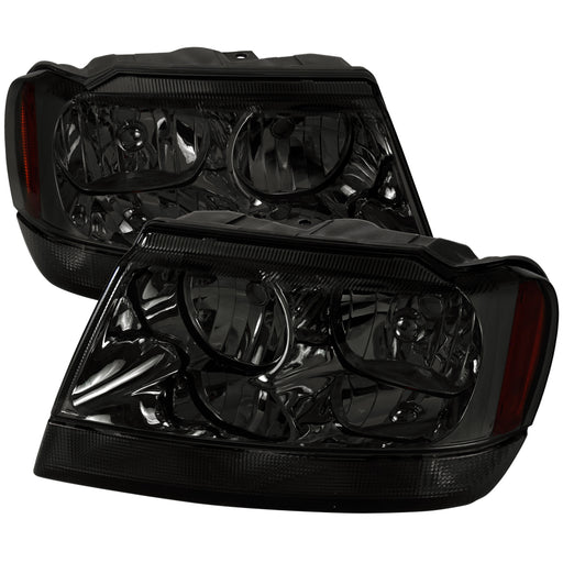 Spec-D 99-04 Jeep Grand Cherokee Headlights- Smoke 2LH-GKEE99G-ABM