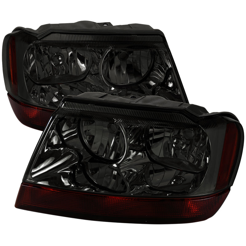 Spec-D 99-04 Jeep Cherokee Headlights- Smoke 2LH-GKEE99G-V2-ABM