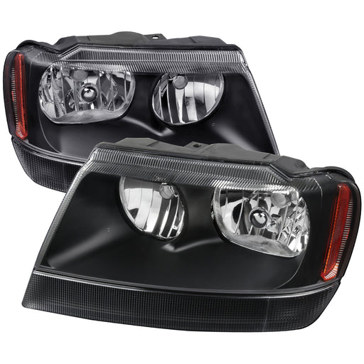 Spec-D 99-04 Jeep Cherokee Headlights- Black 2LH-GKEE99JM-ABM
