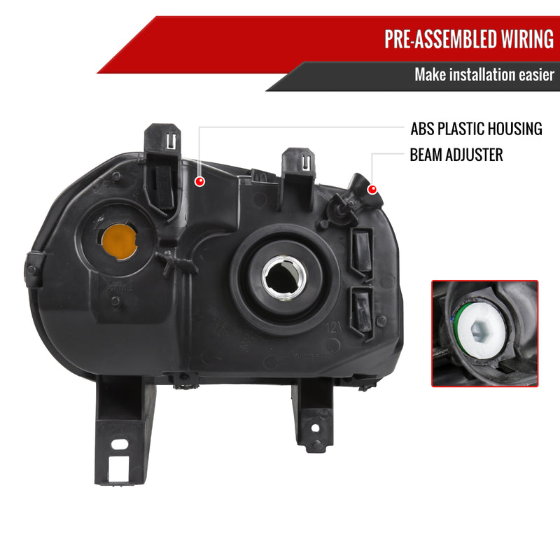 Spec-D 06-11 Chevrolet Hhr Headlights Chrome Housing Smoked Lens - No Bulb Included 2LH-HHR06G-GO