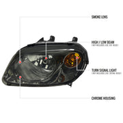 Spec-D 06-11 Chevrolet Hhr Headlights Chrome Housing Smoked Lens - No Bulb Included 2LH-HHR06G-GO